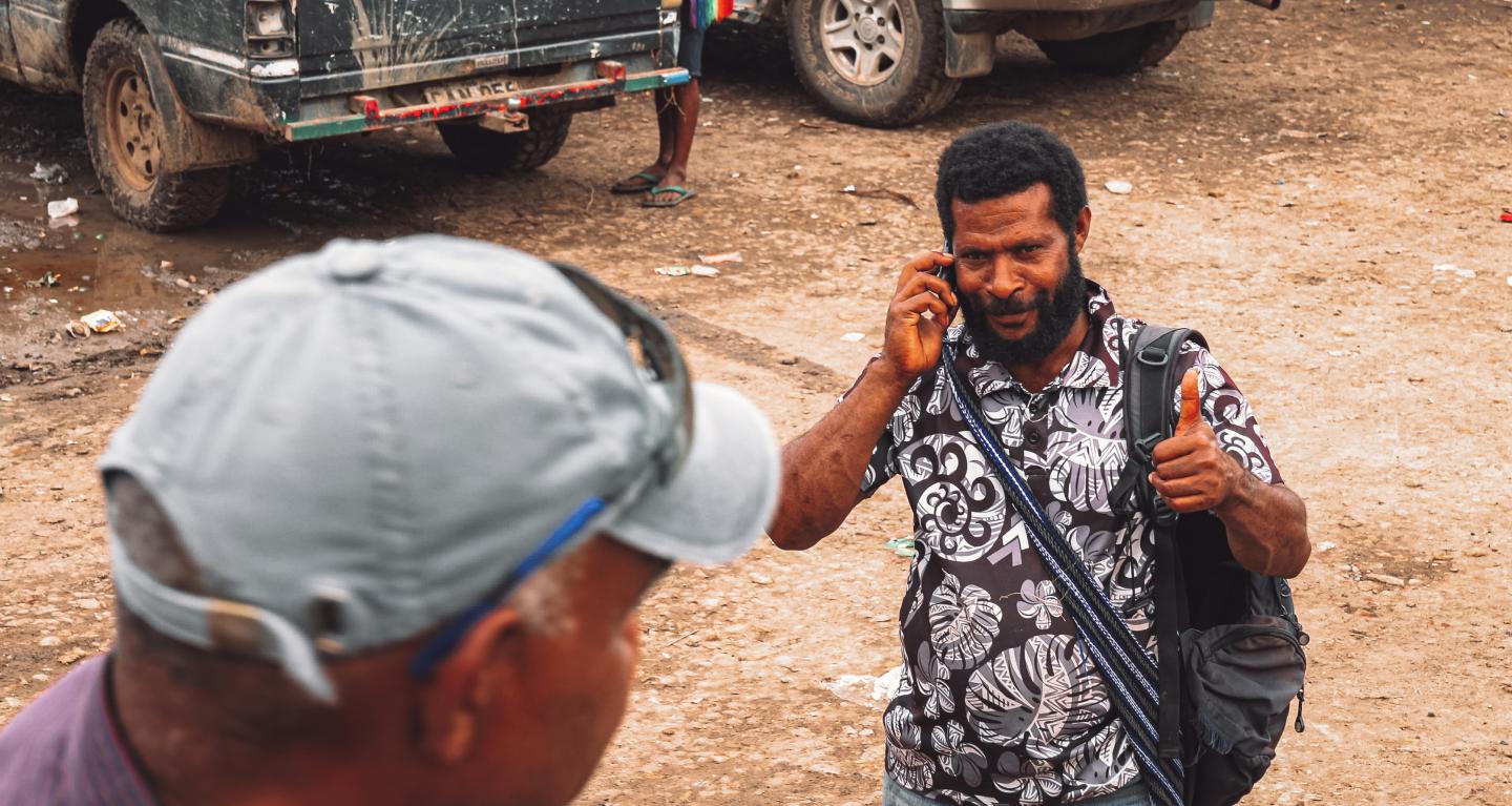 man using a mobile phone
