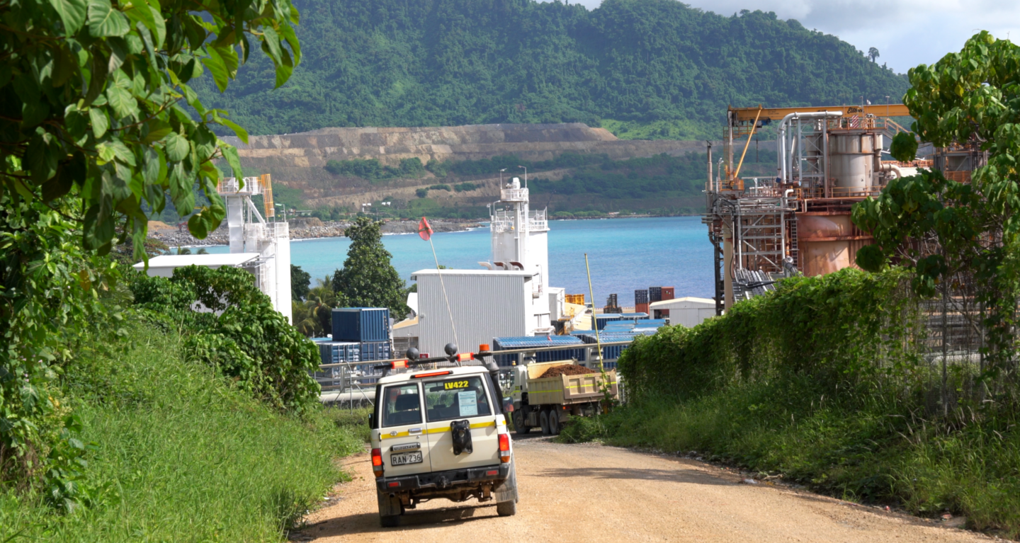car on a road in PNG